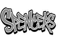 spencer's logo black and white
