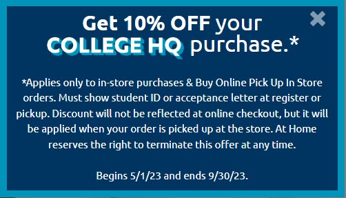 Get 10% OFF your College HQ Purchase icon
