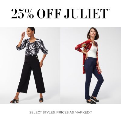 25% Off Full Price Juliet Pants icon