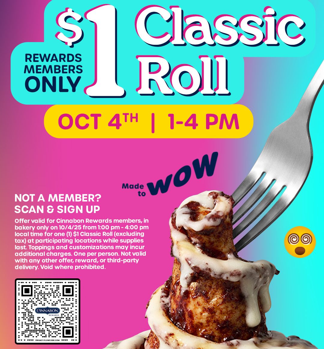 National Cinnamon Roll Day is Coming Oct. 1st! icon